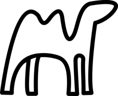 Camel Outline Craft Design Svg File, Free Vectors File